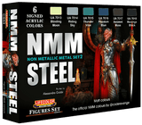 LifeColor Non Metallic Metal Paint Set 2 STEEL (22ml x 6) - Gap Games