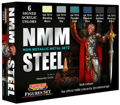 LifeColor Non Metallic Metal Paint Set 2 STEEL (22ml x 6) - Gap Games