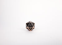 LPG Dice Set - Metal RPG Serif Black/Brass - Gap Games