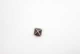 LPG Dice Set - Metal RPG Serif Black/Brass - Gap Games