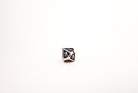 LPG Dice Set - Metal RPG Serif Black/Brass - Gap Games