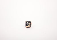 LPG Dice Set - Metal RPG Serif Black/Brass - Gap Games