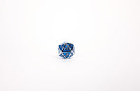 LPG Dice Set - Metal RPG Serif Blue/Silver - Gap Games