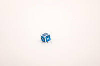 LPG Dice Set - Metal RPG Serif Blue/Silver - Gap Games