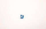 LPG Dice Set - Metal RPG Serif Blue/Silver - Gap Games