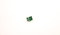 LPG Dice Set - Metal RPG Serif Green/Gold - Gap Games