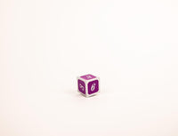 LPG Dice Set - Metal RPG Serif Purple/Silver - Gap Games