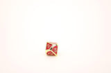 LPG Dice Set - Metal RPG Serif Red/Gold - Gap Games