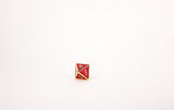 LPG Dice Set - Metal RPG Serif Red/Gold - Gap Games