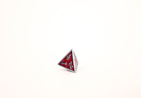 LPG Dice Set - Metal RPG Serif Red/Silver - Gap Games