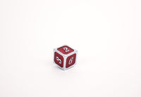 LPG Dice Set - Metal RPG Serif Red/Silver - Gap Games