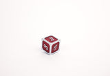 LPG Dice Set - Metal RPG Serif Red/Silver - Gap Games