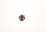 LPG Dice Set - Metal RPG Serif Red/Silver - Gap Games