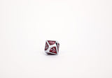 LPG Dice Set - Metal RPG Serif Red/Silver - Gap Games