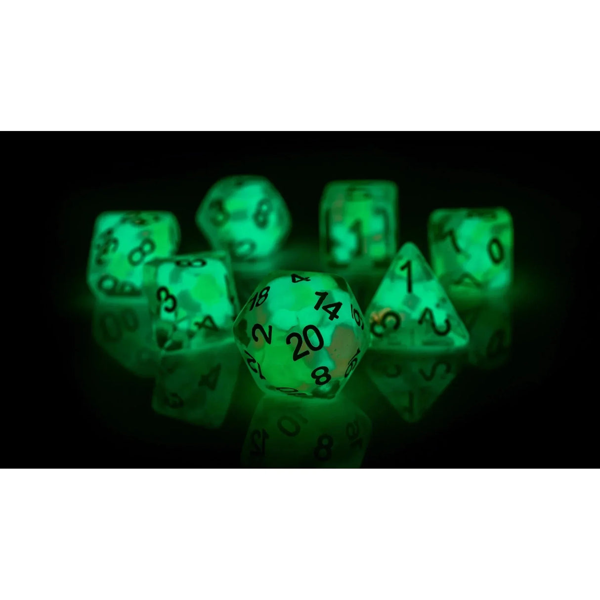 Sirius Dice - Lucky Charm Glowworm Dice Set 7
