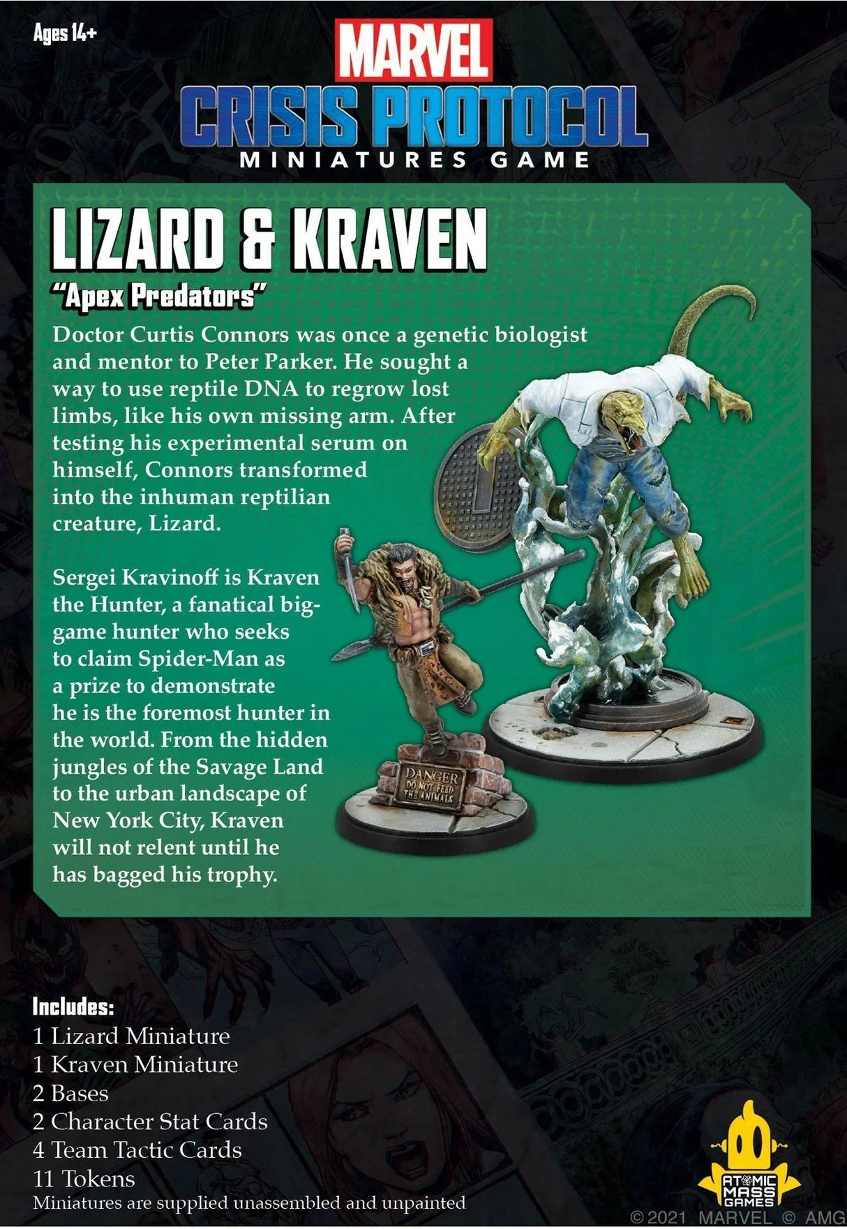 Marvel Crisis Protocol Lizard and Kraven - Gap Games
