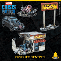 Marvel Crisis Protocol Miniatures Game Crashed Sentinel Terrain Pack - Gap Games