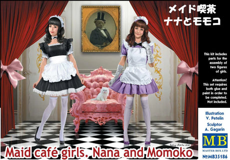 Master Box 1/35 Maid café girls. Nana and Momoko Plastic Model Kit - Gap Games