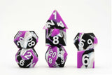MDG 16mm Pride Sharp Edge Silicone Rubber Poly Dice Set: Asexual - Pre-Order - Gap Games