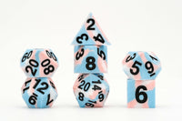 MDG 16mm Pride Sharp Edge Silicone Rubber Poly Dice Set: Transgender - Pre-Order - Gap Games