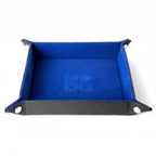 MDG Fold Up Velvet Dice Tray w/ PU Leather Backing: Blue - Gap Games