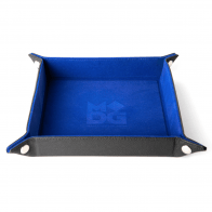 MDG Fold Up Velvet Dice Tray w/ PU Leather Backing: Blue - Gap Games
