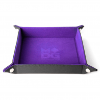 MDG Fold Up Velvet Dice Tray w/ PU Leather Backing: Purple - Gap Games