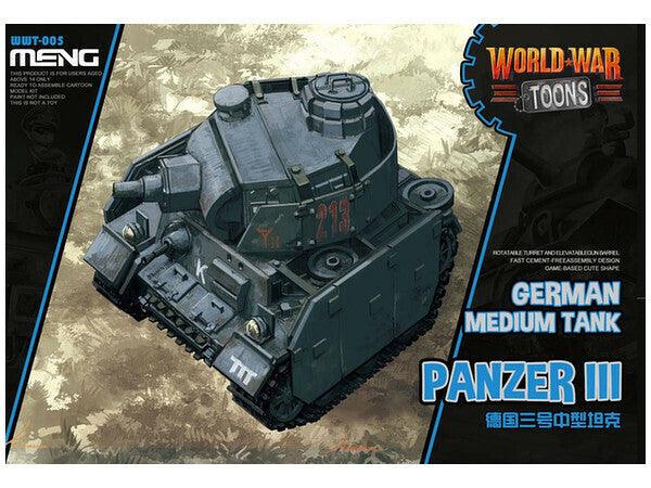Meng German Medium Tank Panzer III (Cartoon Model) Plastic Model Kit - Gap Games