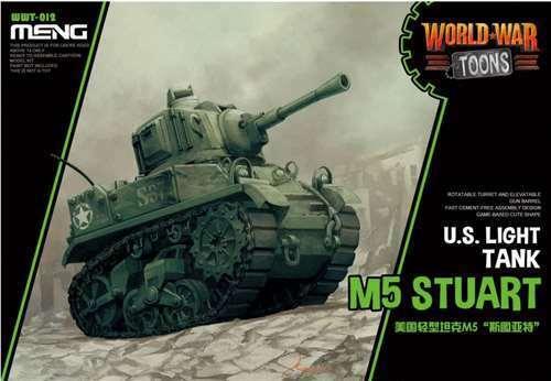 Meng U.S. Light Tank M5 Stuart (Cartoon Model) Plastic Model Kit - Gap Games