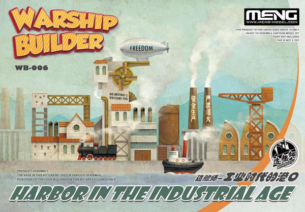Meng Warship Builder – Harbor In The Industrial Age (Cartoon Model) Plastic Model Kit - Gap Games