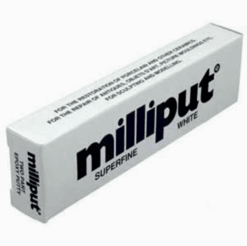 Milliput Superfine White 2 Part Putty - Gap Games