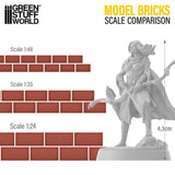 GREEN STUFF WORLD Miniature Bricks - Red x 4000 1/48