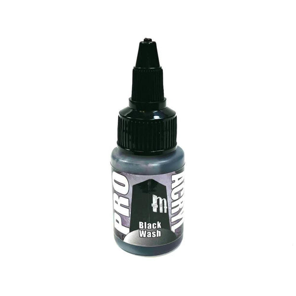 Monument Pro Acryl Washes - Black Wash 22ml - Gap Games