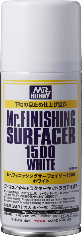 Mr. Finishing Surfacer 1500 White Spray Type - Gap Games
