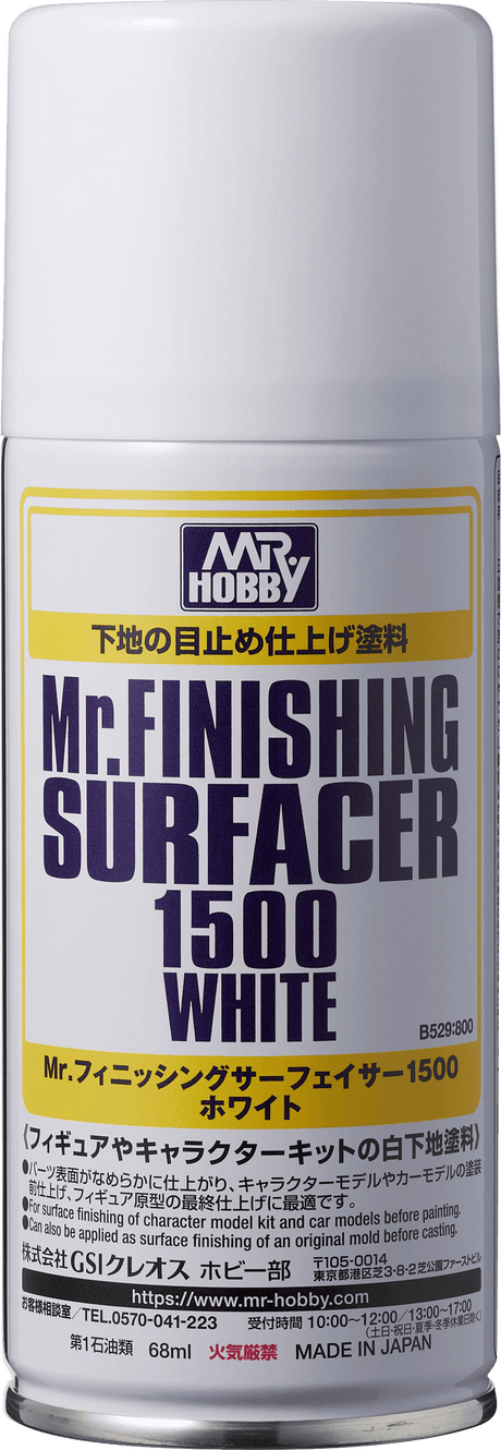 Mr. Finishing Surfacer 1500 White Spray Type - Gap Games
