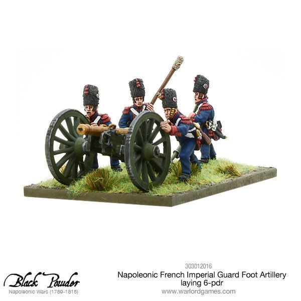Napoleonic French Imperial Guard Foot Artillery Laying 6-Pdr - Gap Games