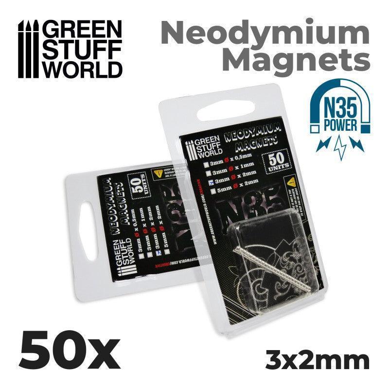 Neodymium Magnets 3 x 2mm - SET x50 (N35) - Gap Games