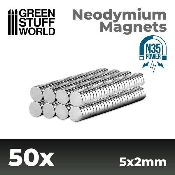 Neodymium Magnets 5 x 2mm - SET x50 (N35) - Gap Games