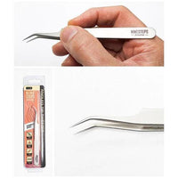 NINESTEPS Angled Fine Tip Stainless Steel Tweezer - Gap Games