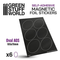 Oval Magnetic Sheet SELF-ADHESIVE - 105x70mm - Gap Games