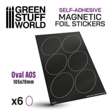 Oval Magnetic Sheet SELF-ADHESIVE - 105x70mm - Gap Games