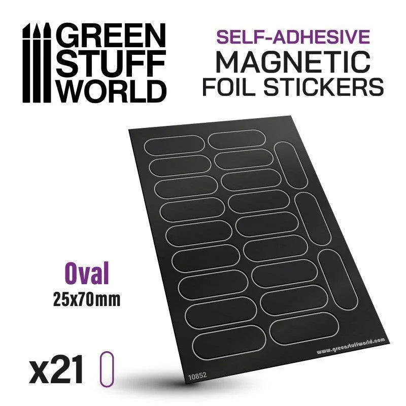 Oval Magnetic Sheet SELF-ADHESIVE - 25x70mm - Gap Games