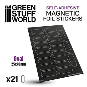 Oval Magnetic Sheet SELF-ADHESIVE - 25x70mm - Gap Games