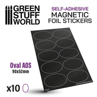 Oval Magnetic Sheet SELF-ADHESIVE - 90x52mm - Gap Games