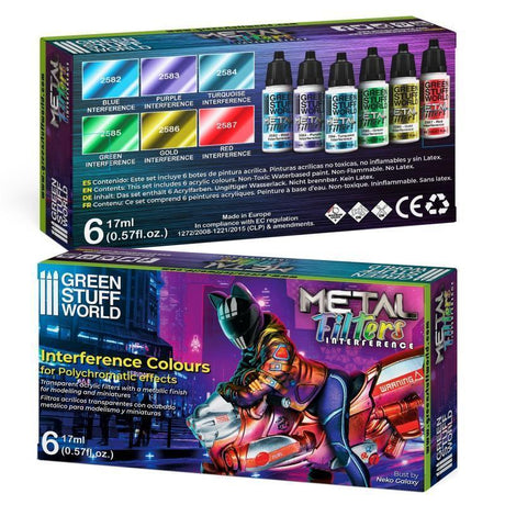 Paint Set Metal Filters - Interference Colours - Gap Games
