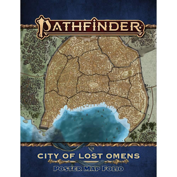 Pathfinder Second Edition City of Lost Omens Poster Map Folio - Gap Games