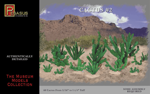 Pegasus 6508 1/48 Cactus set #2 (5/16 to 1-1/4 inch tall x 60 pcs) - Gap Games