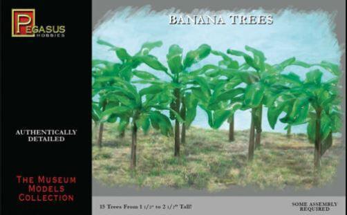 Pegasus 6509 1/72 Banana Trees (1-1/2 to 3-1/2 inch tall x 15 pcs) - Gap Games