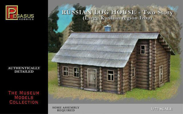 Pegasus 7704 1/72 Russian 2 story Log House - Lg Karilian region Izba - Gap Games