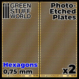 Photo-etched Plates - Hexagons - Size M (2 pcs) - Gap Games